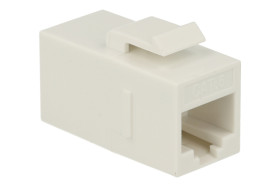Adapter gniazdo / gniazdo; Keystone; 2134-2; RJ45 cat 6; na panel; zatrzaskowe; proste; biały; RoHS