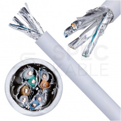 Kabel sieciowy S/FTP kat.7A skrętka 4x2x0,58mm wewnętrzny B2ca bezhalogenowy LSOH szary Alantec