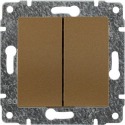 VENA Przycisk podwójny z klawiszem podświetlany bez ramki 10AX 250V 523020