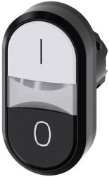 Siemens 3SU10003AB610AK0 3SU1000-3AB61-0AK0 Przycisk podwójny pierścień przedni z tworzywa sztucznego przycisk czarny, b