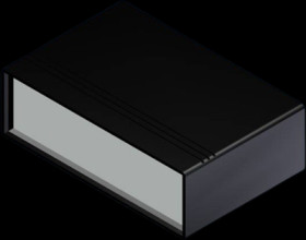 ABS enclosure, (L x W x H) 141 x 218 x 69 mm, black, NE 23.9 SCHWARZ