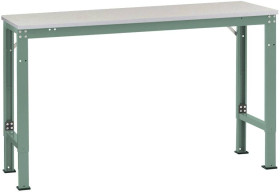 Manuflex AU7009.0001 Stół roboczy UNIWERSALNY, wykonany z PŁYTY dekoracyjnej PCW, szer. X gł. X wys. = 1000x600x722-1022