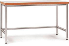 Manuflex AA1113 Stół aluminiowy z płytką z tworzywa sztucznego do siedzących czynności, szer. X gł. X wys. = 2000 x 800