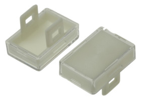 Klosz lampek do przycisku kształt: Prostokątny Biały Soczewka Saia-Burgess 14 x 20mm