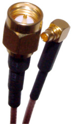 Pigtail MMCX - SMA/m (18 cm) RG316