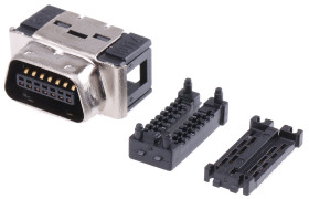 Złącze D-Sub 14-pinowe Męski Kątowe Montaż na kablu raster 1.27mm Złoto na niklu