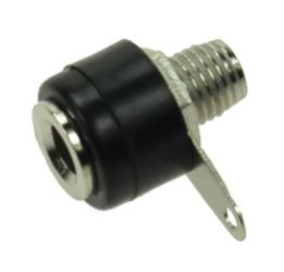 Gniazdo bananowe AL2321 czarne 4mm (5szt)