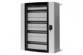 Szafa metalowa MISTRAL szklane drzwi - 600x750x200 mm 96 modułów, 4 rzędy IP55