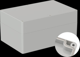 Industrial housing, 240.3 x 160.3 x 120 mm, IP66, light gray