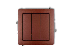 DECO Wyłącznik potrójny brązowy metalik 9DWP-7 KARLIK