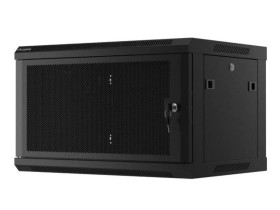 SZAFA INSTALACYJNA RACK WISZĄCA 19 6U 600X450 CZARNA DRZWI PERFOROWANE LANBERG (FLAT PACK) WF01-6406-23B