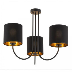 Lampa sufitowa TORENS 3 - punktowa Czarno złoty 4594 TK Lighting