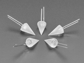Adafruit DLUX-dLITE Red Spike Shape LEDs 5 Pack by Unexpected Labs
