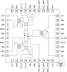 High IP3 Dual Downconverter SMT, w/LO Switch, 0.7 - 1.0 GHz