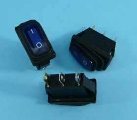 KCD3-R 16A/250V BLUE PODŚW.ON-OFF IP65
