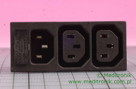 Gniazdo 2xC13 + C14 na panel + bezpieczni na zatrzask