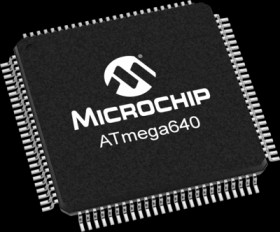AVR microcontroller, 8 bit, 16 MHz, TQFP-100, ATMEGA640-16AU