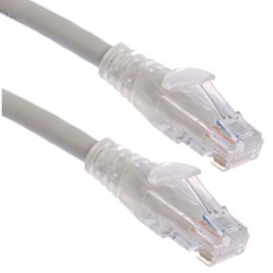 Kabel kategorii 6, Szary, Wtyk RJ45/męski RJ45dł.: 2m, mat. koszulki: PVC