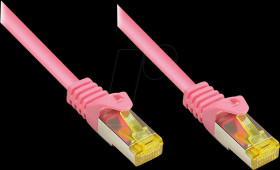 8070R-015M Patch cable - Cat.7 raw cable, magenta, 1,5m