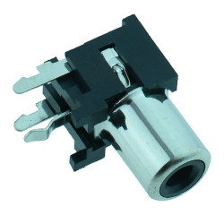 Black RCA Right Angle PCB Phono Socket