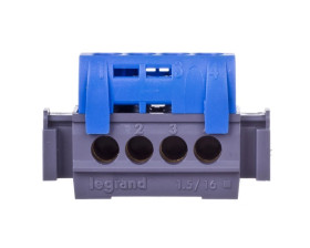 Listwa przyłączowa 4-otwory niebieska IP2x N-4 1,5-16 mm2 004840