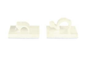 Spinka do kabli 13mm Samoprzylepny 25 x 25 x 16.5mm materiał: Nylon 66 Naturalny Spinka do kabli +60°C