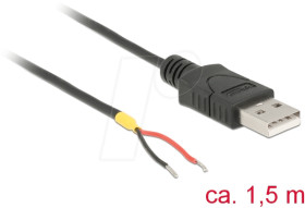 85664 USB 2.0 Cable, A male to 2 x open cable