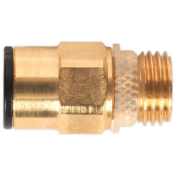 Sealey JGBC814 Brass SuperThread Straight Adaptor 8mm x 1/4&quot;BSP Pack of 2