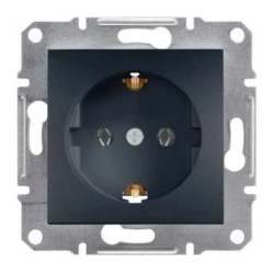 ASFORA Gniazdo pojedyncze SCHUKO bez ramki antracyt EPH2900171