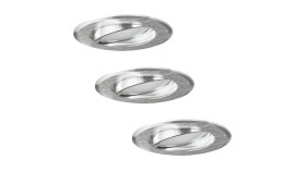 3Pak Oprawa Sufitowa Podtynkowa Sun Olal Srebrny Szczotkowany Goldlux + Led...