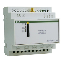 Przekaźnik zdalnego sterowania GSM Sterowanie SMS ON/OFF/Alarm 4x Wejście 4x Wyjście SIMply MAX P04 F&F SIMPLY MAX-P04