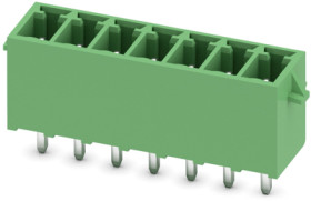 Pin header, 7 pole, pitch 3.5 mm, straight, green, 1731536