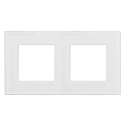 Szklana ramka Maclean, podwójna, biała, 157x86mm, MCE729W