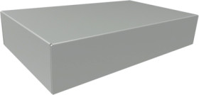 Steel enclosure, (L x W x H) 254 x 152 x 51 mm, gray (RAL 7046), 1441-16
