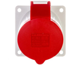 Gniazdo tablicowe 32A 5P 400V 6h IP44 skośne 1215