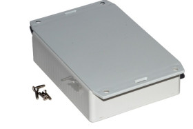 Obudowa ogólnego użytku ABS szerokość zew. 94 mm długość zew. 122 mm wys. zew. 30 mm Hammond IP54