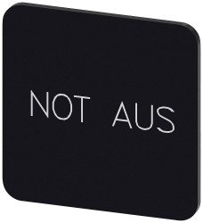 Tabliczka opisowa Siemens 3SU1900-0AF16-0AS0 (S x W) 22 mm x 22 mm NOT-AUS 10 szt.