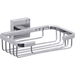 tesa 40241-00000-00 EKKRO soap basket chrome glossy no-drill mounting