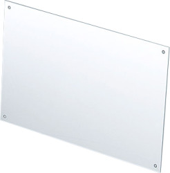 Front plate, die-cast aluminum, (W x H x D) 200 x 1.5 x 130 mm, light gray, A9184001