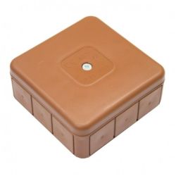 Puszka instalacyjna natynkowa 85x85x37mm hermetyczna IP55 brązowa ViPlast