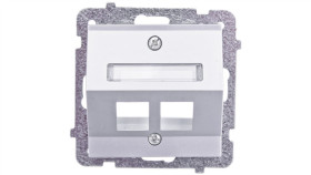 Sonata Obudowa Gniazda Komputerowego Podwójnego Srebro Mat Bez Gniazd...