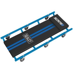 Sealey SCR75B 36&quot; Deluxe American-Style Creeper - Steel Frame &amp; 6 Wheels Blue