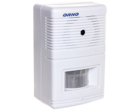 Czujnik ruchu z sygnalizacją i z alarmem 5m biały OR-MA-701