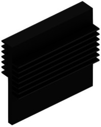 Extruded heatsink, (L x W x H) 50 x 45 x 13 mm, 7.8 K/W, black anodized, 10021827