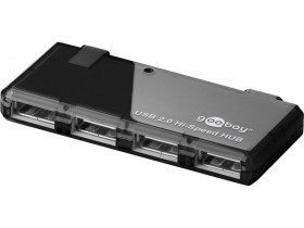 HUB USB 2.0 Hi-Speed 1 / 4 porty z kablem 0,4m Goobay