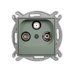 MINI Mechanizm gniazda abonenckiego RTV-SAT końcowego multimedialnego (Internet) szałwiowy 61MGM