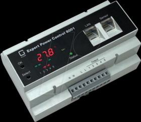 8001-1 PDU, 1x sensor, 5x connecting terminals, rail mounting