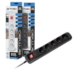 Listwa zasilająca ARC-5 1,5m czarna Armac