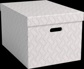 6142-00-01 Archive boxes, recycled, sz. L, 3 pieces, white/grey