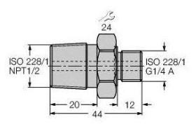 Turck 6835013 Adapter gwintu PCV-N1/2A4 1 szt.